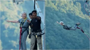 82-Year-Old Woman Breaks Barriers with India’s Highest Bungee Jump