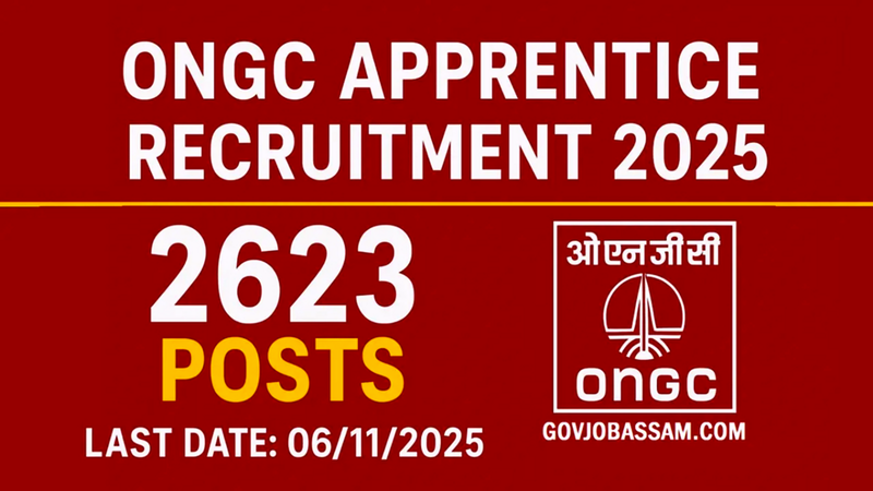ONGC Apprentice Recruitment 2025 – 2623 Vacancies, Apply Online Now